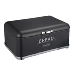 White and Black Steel Bread Bin