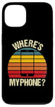 Coque pour iPhone 13 Funny Vintage Retro Où est mon téléphone Smartphone Téléphone portable