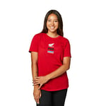 Fox Racing T- Shirt Honda Wing pour Femme, Rouge Vif, L