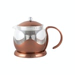 La Cafetière Izmir 660ml Glass Loose Leaf Teapot with Infuser, 2 Cup (Copper), LCTPOT2CPCOP