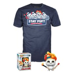 Funko Pop & Tee Mini Puft Fire Glow #936 - Ghostbusters - Pack (Taille S/M/L/XL)