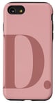 Coque pour iPhone SE (2020) / 7 / 8 Lettre D minimaliste personnalisable Girly