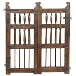 Biscottini Porte en Bois pour extérieur 109x4x102 cm | Porte de Jardin avec Double Porte | Porte de Jardin extérieur Vintage restauré