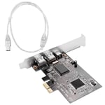 Carte ContrôLeur PCI Express X1 PCI-E FireWire 1394A IEEE1394 3 Ports pour Ordinateur de Bureau