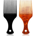 2-delad Afro Comb Antistatisk Afro hårborste Afro Comb Wide Teet