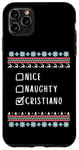 Coque pour iPhone 11 Pro Max Gentil Coquin Noël Cristiano Pull Moche