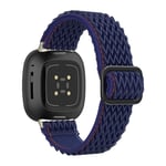 Nylon kellon ranneke Fitbit Versa 3/4:lle Tummansininen