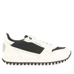 Armani Mens Logo Trainers in Off White Leather (archived) - Size UK 6