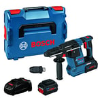 Bosch Professional 18V System perforateur sans-fil GBH 18V-26 F (2,6 J, SDS plus, avec 2 batteries ProCORE18V 5.5Ah, chargeur GAL 1880 CV, dans L-BOXX 136)
