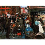 Luks Hester Street Scene New York Manhattan Painting Unframed Wall Art Print Poster Home Decor Premium