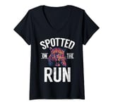 Womens Spotted on the Run Leopard V-Neck T-Shirt