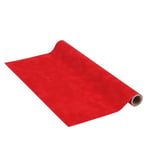 Vénilia Papier adhésif Velvet Aspect velours Rouge - 67,5cm x 1m - Épaisseur 140μ, Film autocollant pour meuble et cuisine, film décoratif, papier peint, PVC sans phtalates, Fabriqué en UE