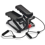 Sunny Health & Fitness Total Body Smart 2-in-1 Stepper Machine, Total Body Workout, Adjustable Hydraulic, LCD Monitor, Resistance Bands, Non-Slip Pedals - SF-S0978SMART