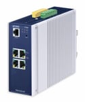 PLANET IP30 DIN-rail Industrial L2+ Håndtert L2+ Gigabit Ethernet (10/100/1000) Aluminium, Blå