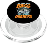 I'M ONE BAD BASS GRANDPA, for the fishing grandfather PopSockets PopGrip for MagSafe