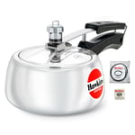 2 Litre Hawkins Contura Silver Aluminium Pressure Cooker - Stovetop