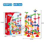 (105vnt originali dėžutė)Marble Run Race Track Rakennuspalikat Lasten 3D Labyrinttipallo Rullalelu Tee tee Marble Run Race Coaster Setti 80/105/109/133 kpl Joululahja