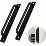 AIDUCHO Poignée De Porte 2pcs Noire En Alliage D'aluminium Poignée De Porte Coulissante Lourde Pour Porte Intérieur Extérieur Porte De Grange Armoire