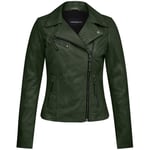 Blouson Oakwood  Blouson en cuir femme  Ref 60961 Clips Vert Fonce