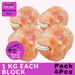 Himalayan salt lick Rock For Cattle Livestock Horse 4 Blocks of 1-1.5 KG Each Pc