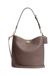 Coach Willow Leather Soft Bucket Bag, Dark Stone