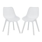 Chaise de Jardin Lot de 2 Chaises Extérieur en Plastique Chaise Plastique Jardin Robuste, Chaise Lounge Extérieur Moderne pour Terrasse et Jardin,