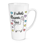 A Whole Llama Love 17oz Large Latte Mug Cup Valentines Wife Girlfriend Boyfriend