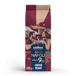 Lavazza, Tales of Napoli, Coffee Beans, Ideal for Espresso Coffee Machines, with Aromatic Notes of Cocoa and Caramel, Arabica and Robusta, Intensity 9/10, Dark Roasting, 250 g