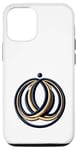 Coque pour iPhone 13 Design abstrait bleu marine et doré