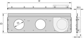 Schroff Radialfläkt Schroff Ratiopacpro Air, 3 Fläktar, 84 Pk, 220 Mm