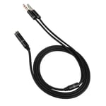 3.5mm Female To Dual Male Audio Extension Cable Headph
