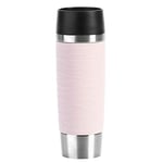 Emsa Travel Mug Waves, Mug isotherme, Contenance 0,5L, 100% sûr, 100% hermétique, Base antidérapante, Boissons chaudes et froides, Bonne prise en main N2012000