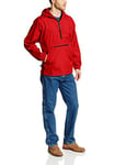 Charles River Apparel Unisex Pack-n-Go Windbreaker Pullover Wind Jacket, red, L