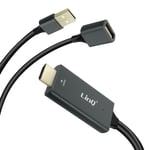 Adaptateur HDMI + 1x Connecteur USB Mâle et 1x port USB Femelle LinQ