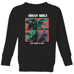 Jurassic Park World Four Colour Faces Kids' Sweatshirt - Black - 5-6 Years - Black