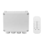 Smartwares Kit domotique sans Fil pour appareils extérieurs Plug & Connect - Boîtier et télécommande - 3 canaux SH4-99652 Blanc