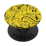 Yellow Circuit Board PopSockets PopGrip: Swappable Grip for Phones & Tablets