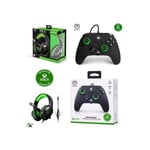 Manette XBOX ONE-S-X-PC Noire vert HINT Officielle + Casque Gamer PRO PH3 SPIRIT OF GAMER XBOX ONE/S/X/PC