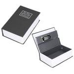 (Black)Book Shaped Steel Safe Classic Secret Book Safe Lock Password Type HG