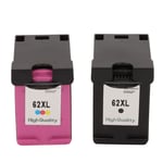 2 pi&egrave;ces cartouches d'encre 62XL couleur noire cartouches d'impression remplacement pour HP pour OfficeJet 200 258 5540 5542 5640 7640 imprimante