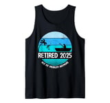 Retired 2025 Funny Fishing Retirement Retro Gone Fishing Rod Tank Top