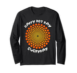 Kids Happy Dot-Day Everyday Polka-Dot Mandala Distressed Art Long Sleeve T-Shirt