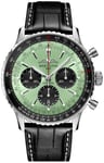 Breitling AB0138241L1P1 Navitimer B01 Chronograph 43 Grøn/Læder Ø43 mm