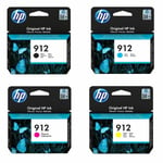 HP 912 ink cartridge 4 pack for HP Office Jet Pro 8024e All-in-One Printers