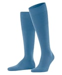 FALKE Men's Airport M KH Wool Cotton Long Plain 1 Pair Knee-High Socks, Blue (Sky Blue 6868), 7-8