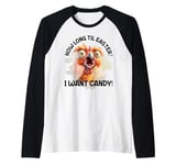 How Long Til Easter I Want Candy Raglan Baseball Tee