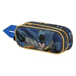 Karactermania Batman Night-Trousse 3D Double, Bleu Foncé, 22 x 9,5 cm