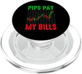 Funny Trading Trader Humour Pips Pay My Bills PopSockets PopGrip pour MagSafe