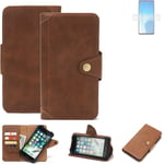 Wallet Case for Huawei Honor Play 4 5G Protective Cover Cell Phone bag Brown