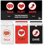 Romantic Game for Couples - Couples Gift - Perfect Date Night Ideas - Girlfriend, Boyfriend, Newlywed, Wife or Husband. 3-in-1:Talk, Flirt, Dare. Reignite and Deepen Relationship with Your Partner.